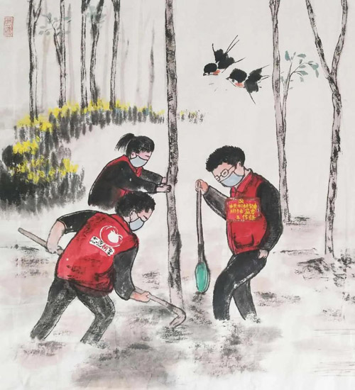 13何璐《纪检人，播新绿》.jpg