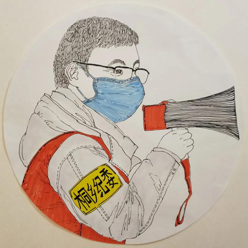 18沈永平《下沉一线，宣传防疫》.jpg