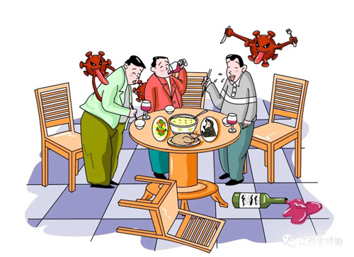 《文明用餐，野味等于病毒》 漫画  李雪莲.jpg